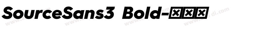 SourceSans3 Bold字体转换